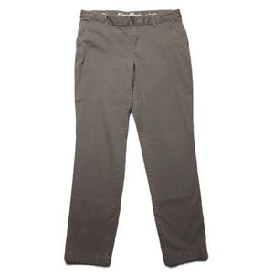 Eddie Bauer Womens 8  Pants Boyfriend Fit Gray Chino